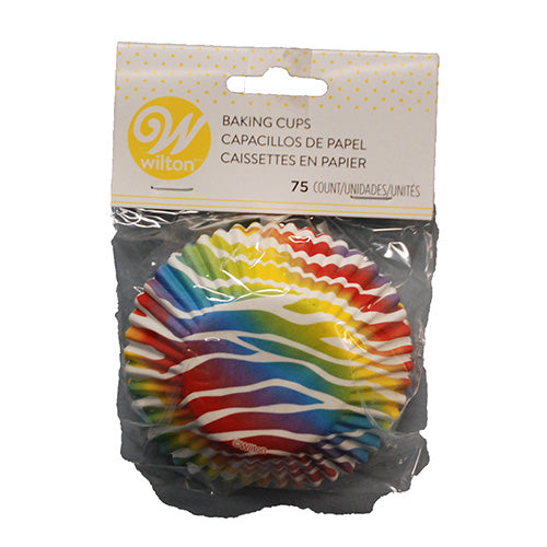WILTON BAKING CUP ZEBRA BRIGHTS STANDARD 75CT
