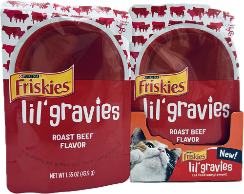 FRISKIES LiL' GRAVIES ROAST BEEF 1.55oz EXP 6/30/25 NI