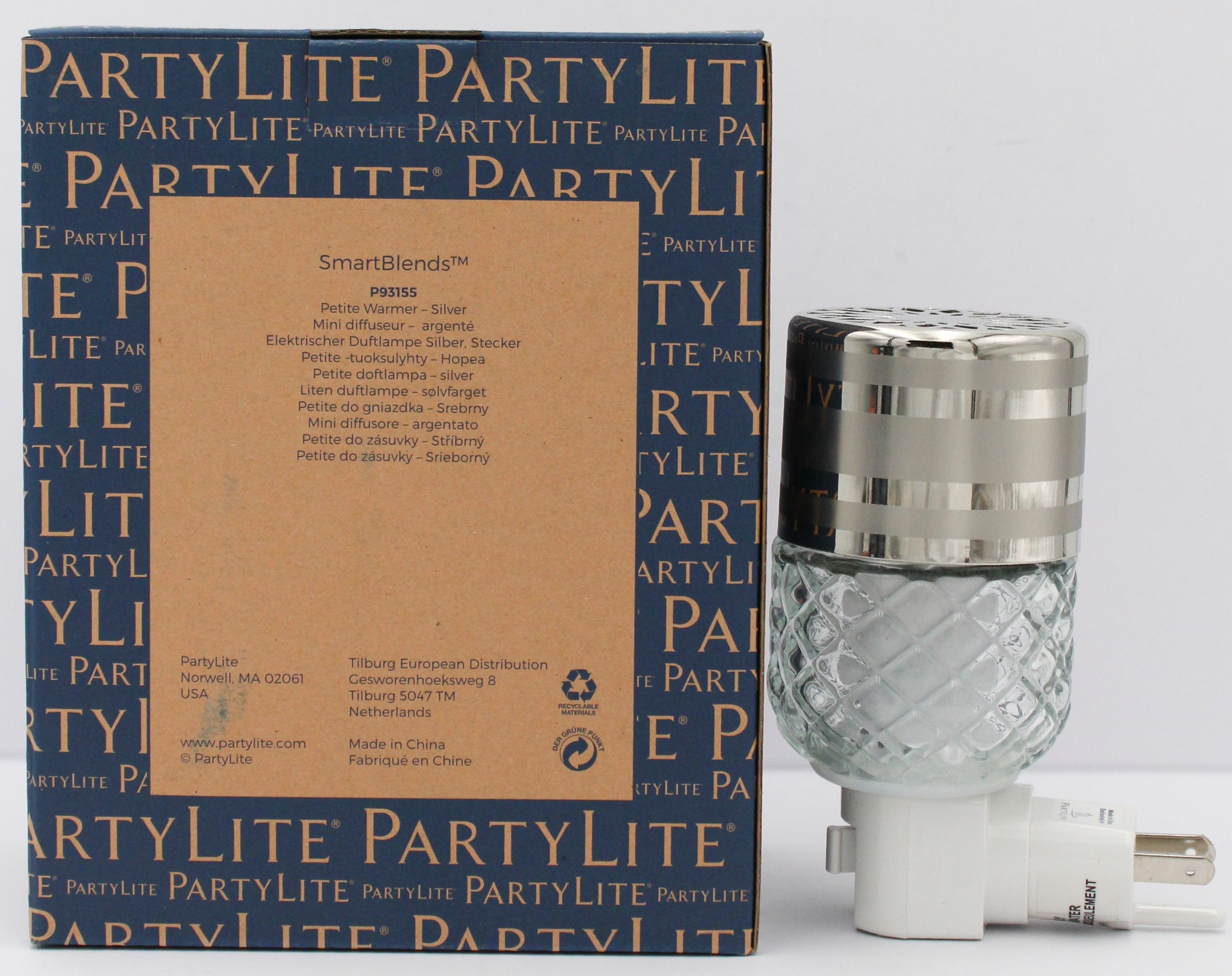 PARTYLITE SMARTBLENDS PLUG-IN - SILVER
