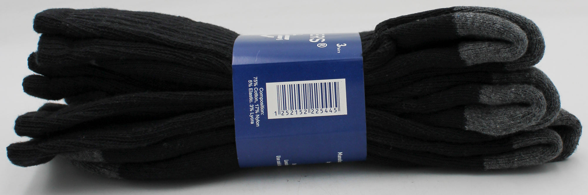 DOCKERS 3PK CREW SOCK - BLACK HT NI