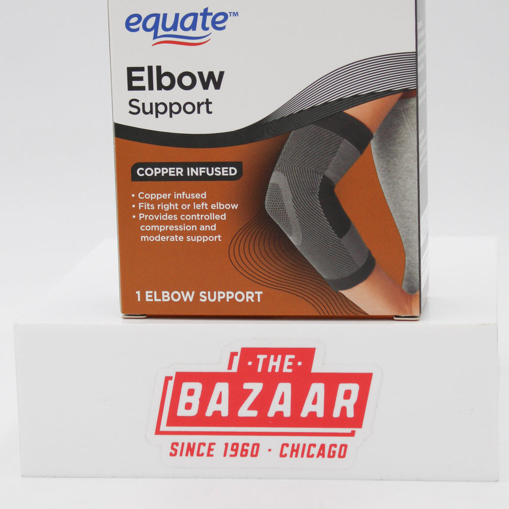 EQUATE ELASTIC ELBOW SUPPORT SLEEVE COPPER INFUSED 1ct NI