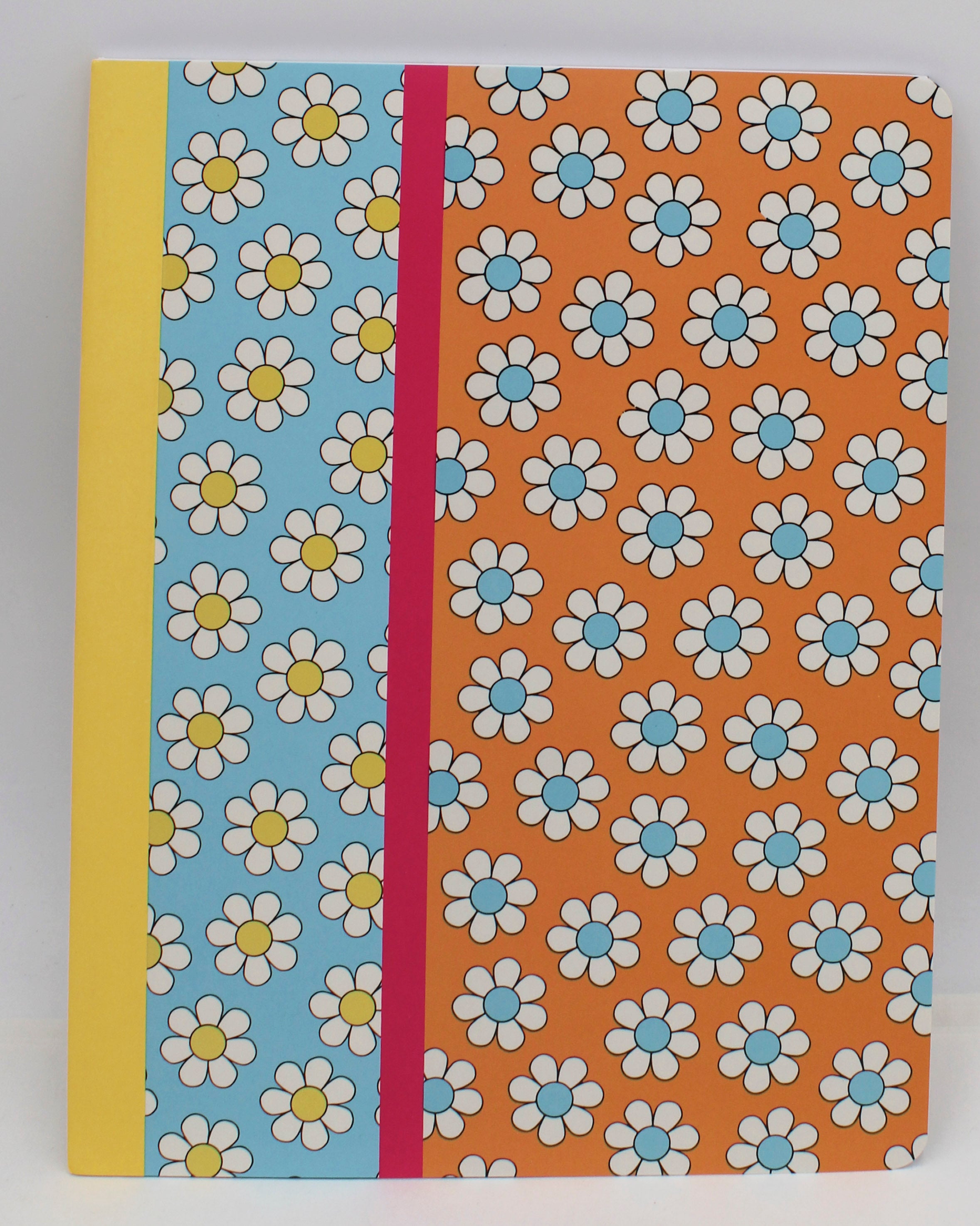 TOP FLIGHT RETRO DAISIES COMPOSITION BOOK 80 SHEET 7.5" X 9.75"