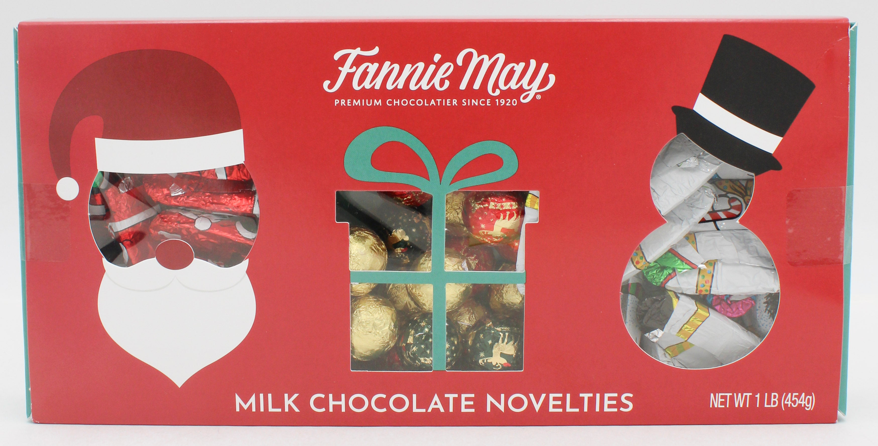 FANNIE MAY MIXED NOVELTY BOX  1 LB   BB 8/22/27