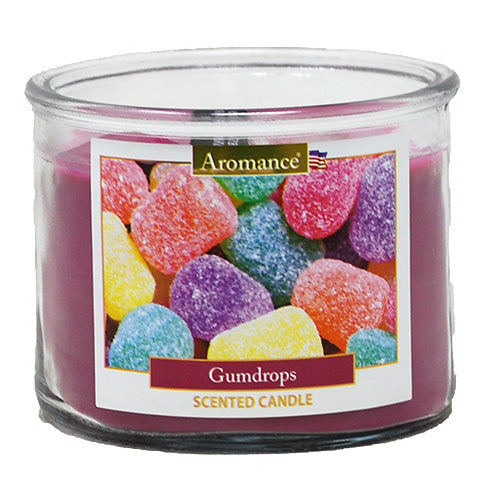AROMANCE 3WICK GLASS CANDLE 12oz-GUMDROPS