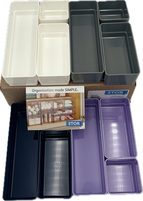 DRAWER ORGANIZERS, 12CT SET, MULTICOLOR
