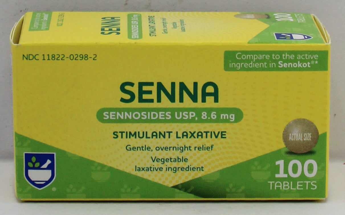 RITE AID SENNA LAXATIVE TABLETS 100ct EXP 12/15/2027