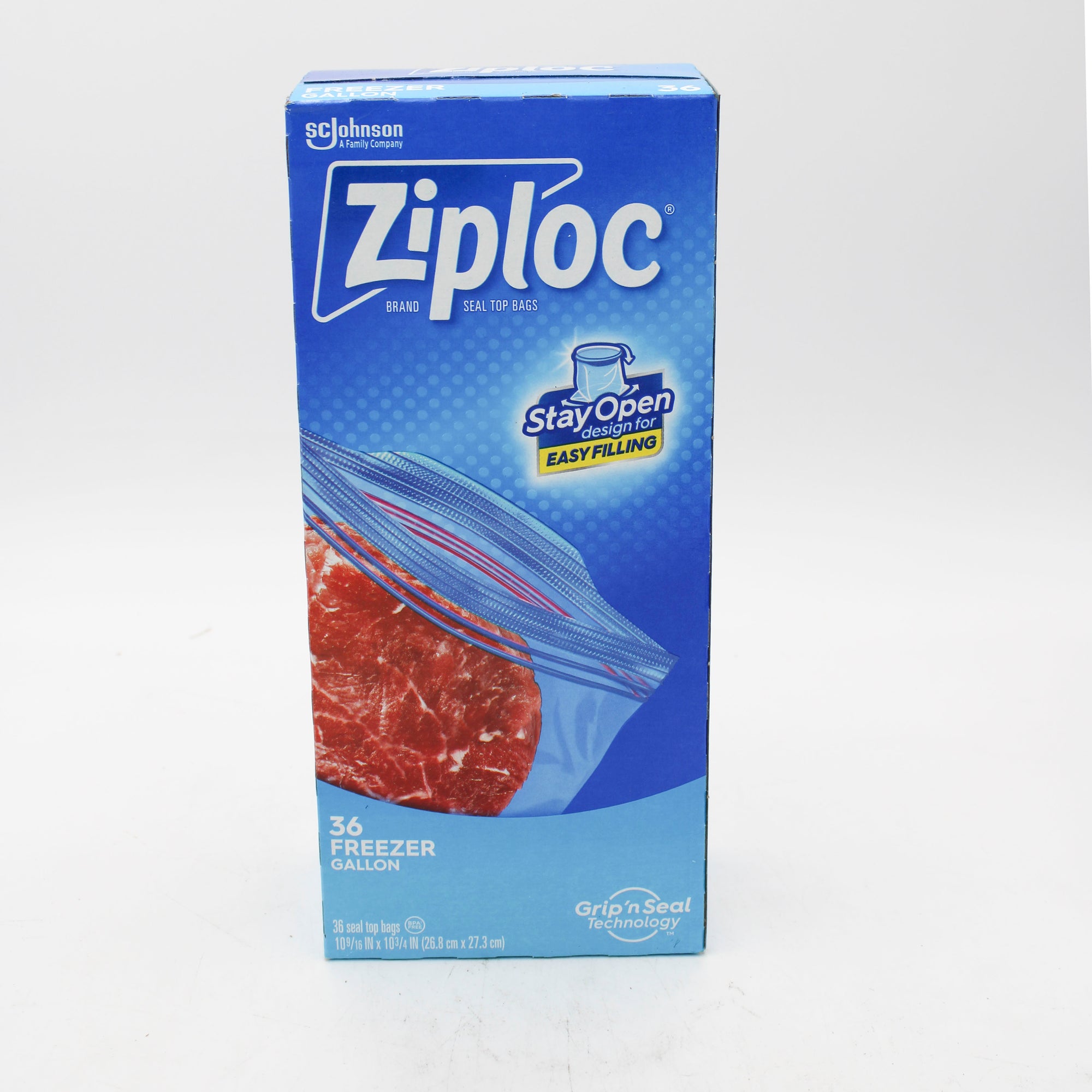 ZIPLOC STAND UP STAY OPEN FREEZER GALLON 36ct US