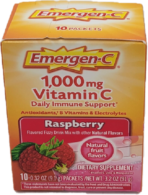 EMERGEN-C RASPBERRY 10CT LE6G 8/31/25 NI