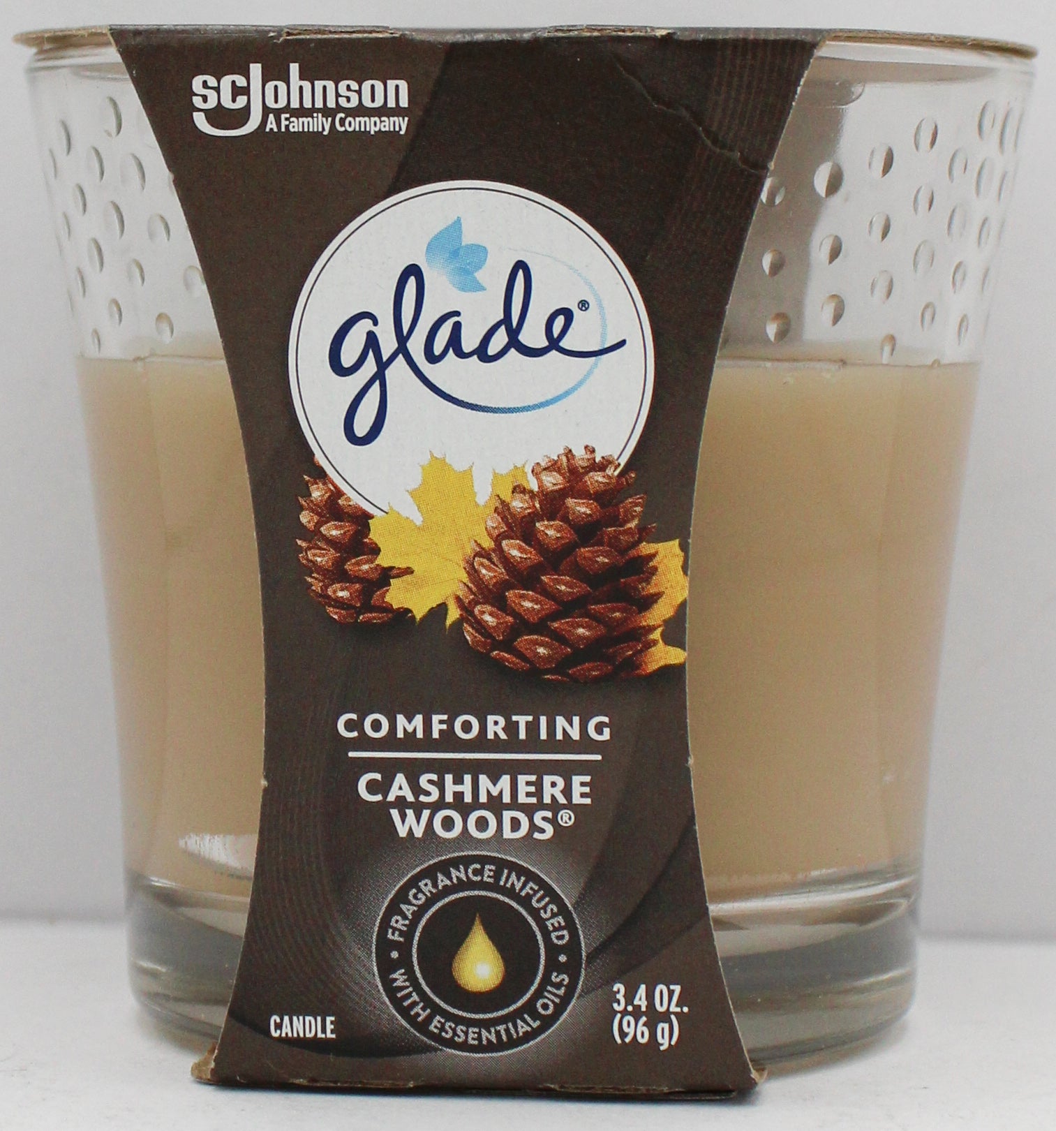 GLADE CANDLE CASHMERE WOODS 3.4oz