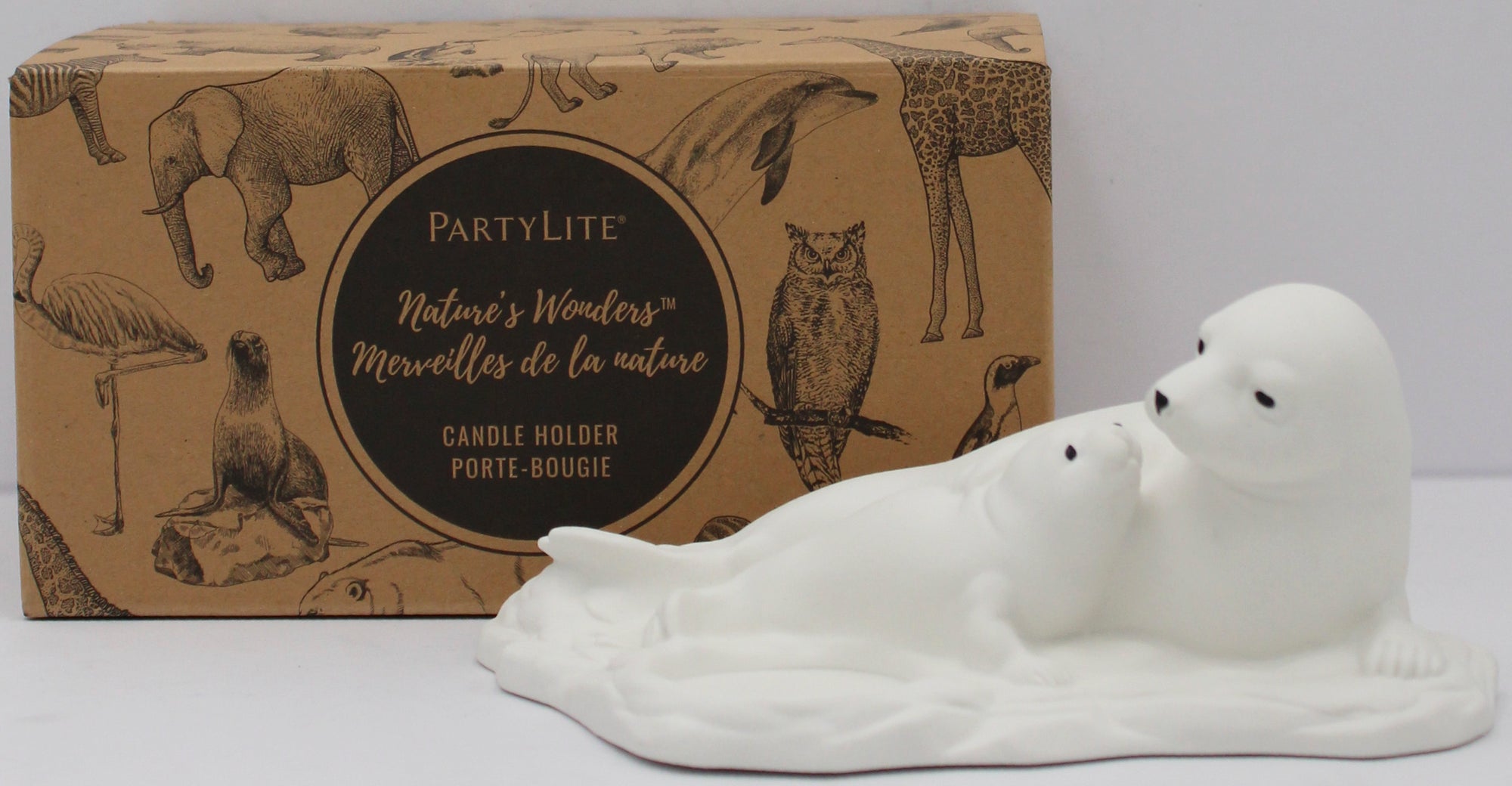 PARTYLITE ARCTIC LOVE TEALIGHT HOLDER 7"x 5"