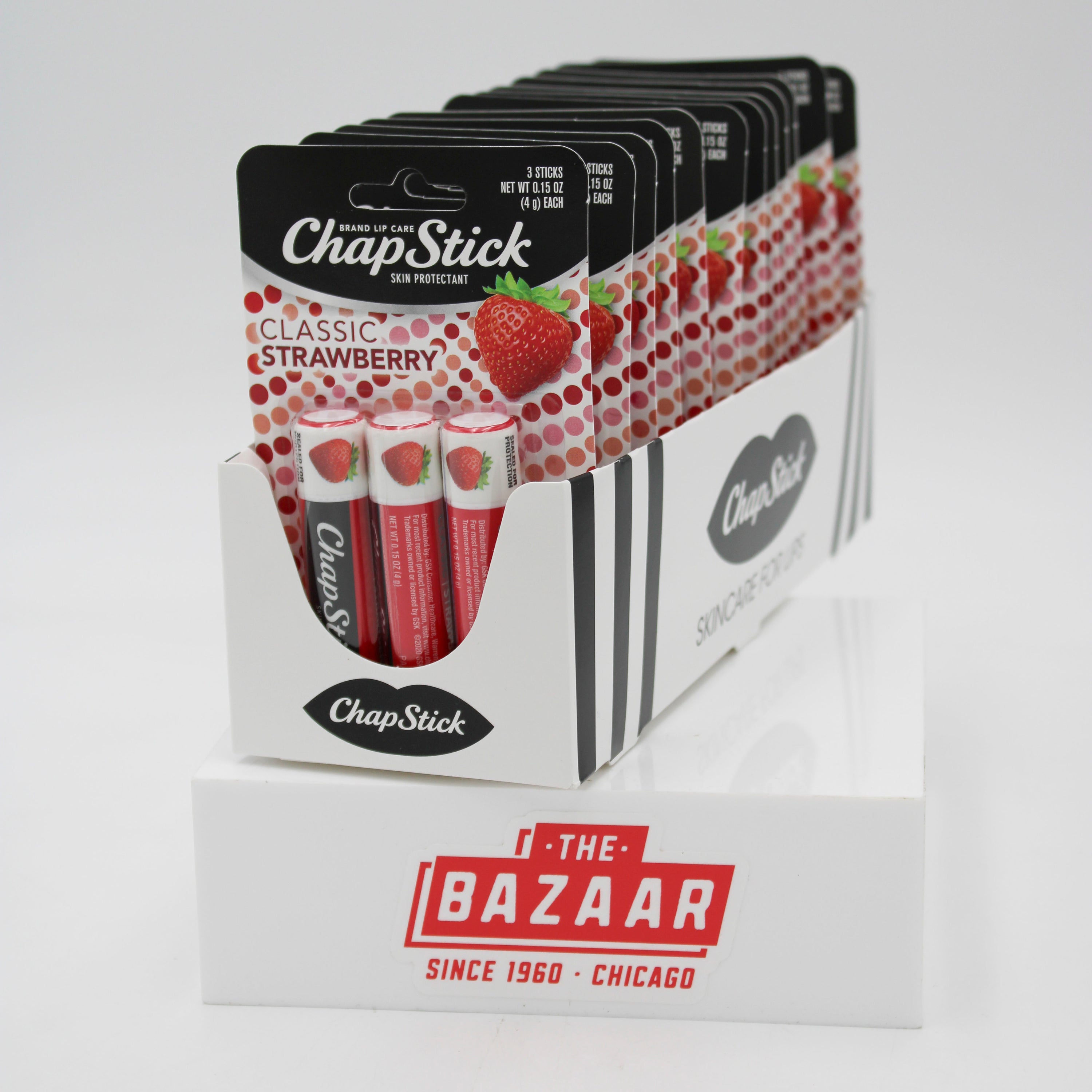 CHAPSTICK STRAWBERRY 3ct 0.15oz EXP 12/31/2027