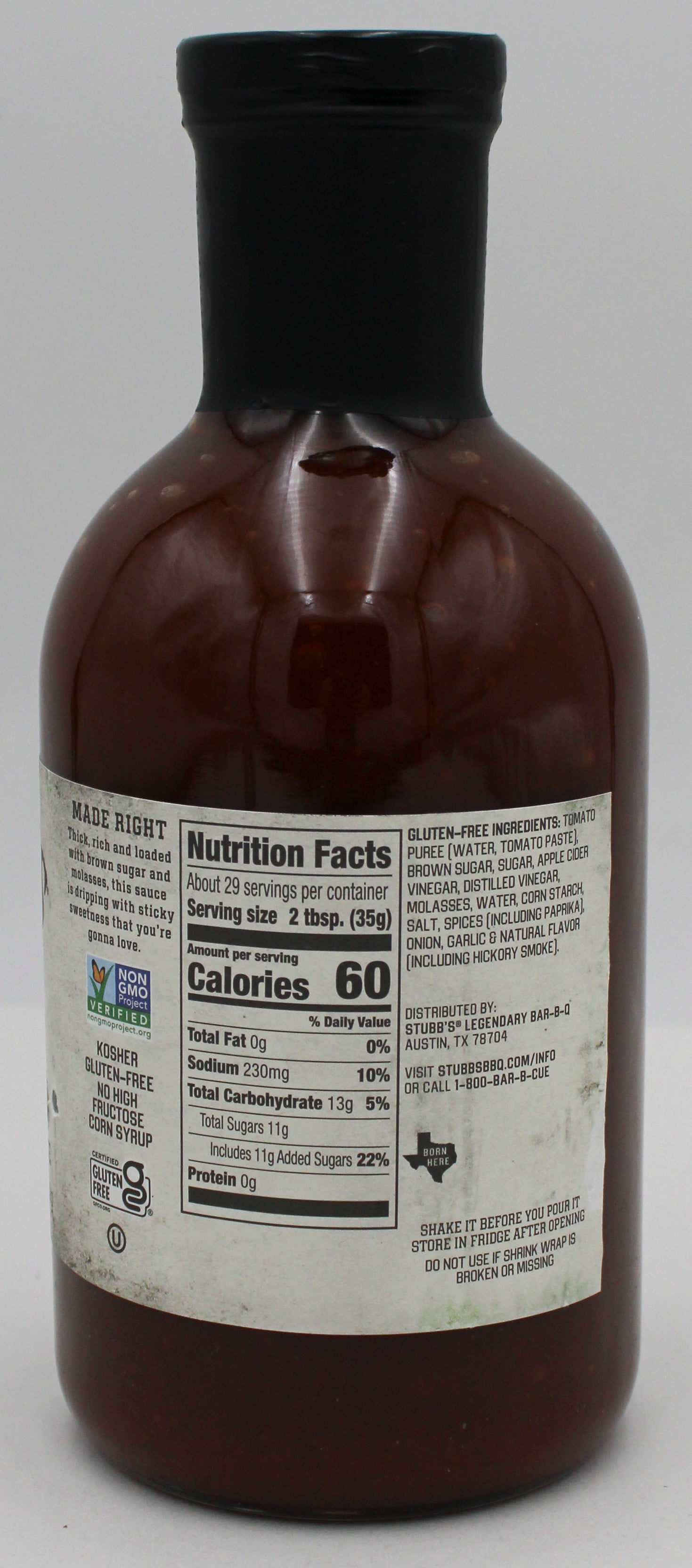 STUBBS STICKY SWEET BBQ SAUCE 36 Oz BB 3/5/27