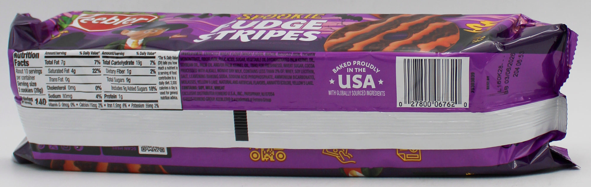 KEEBLER SPOOKIE FUDGE STRIPES 9.5 Oz BB 3/7/26