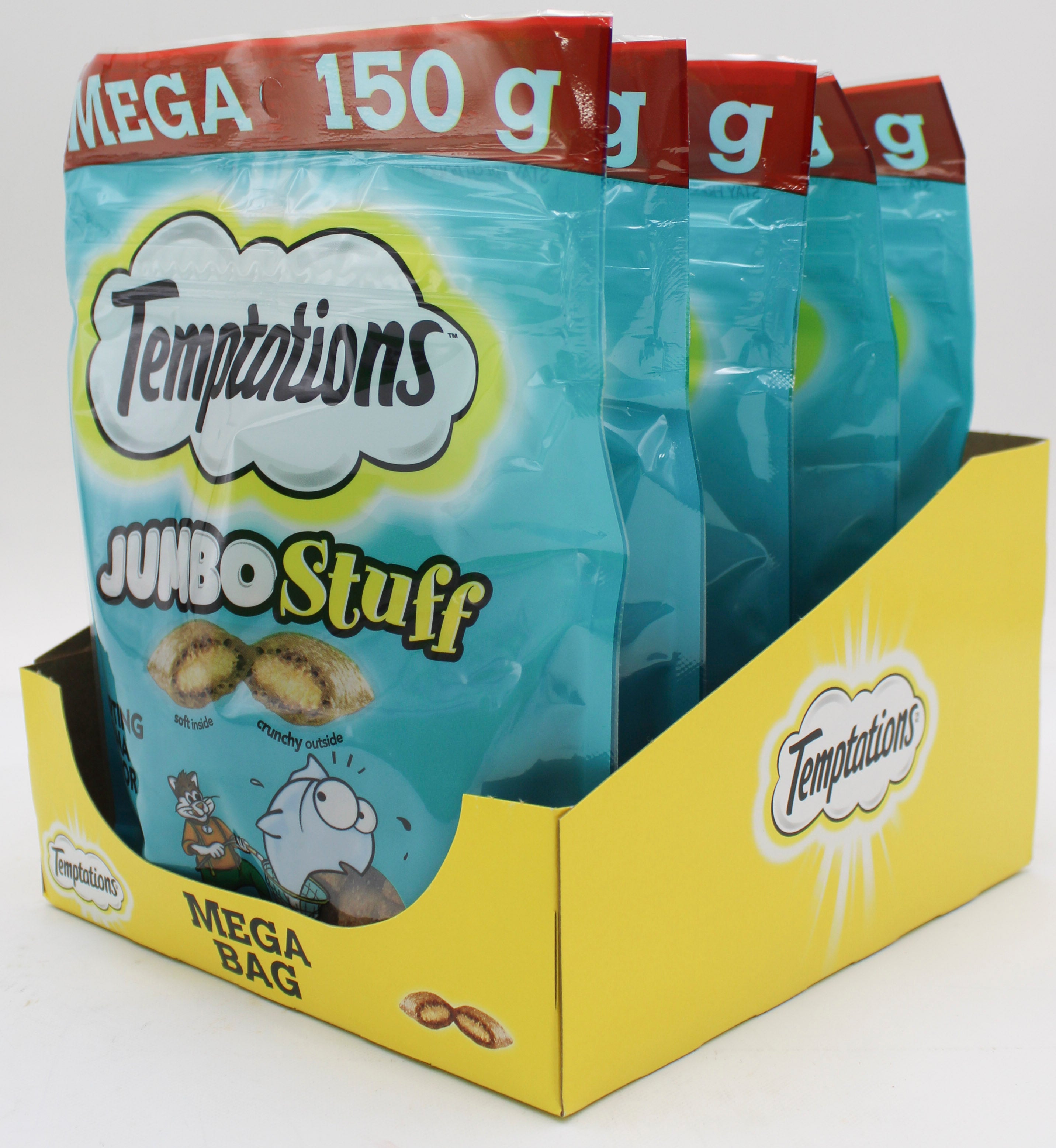 TEMPTATIONS Jumbo Stuff Tuna Flavor Cat Treats 5.3oz