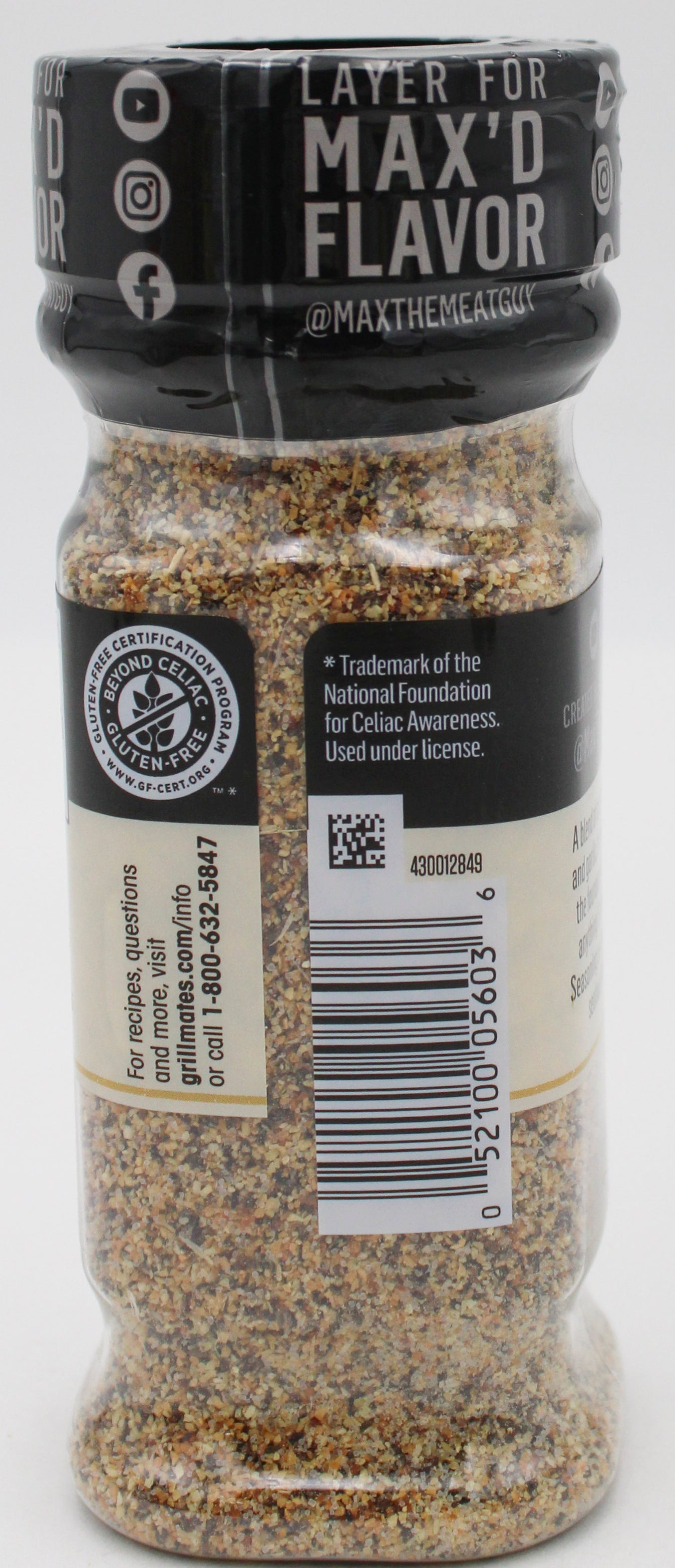 MCCORMICK GRILL MATES GLUTEN FREE  MAX ALL PURPOSE SEASONING 6.07 Oz BB 6/22/26