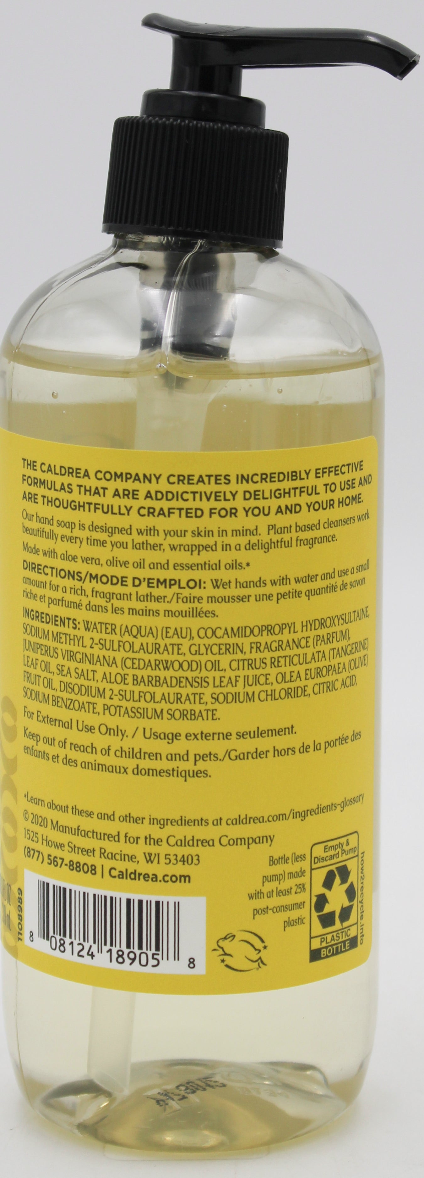 CALDREA HAND SOAP SEA SALT NEROLI 10.8oz