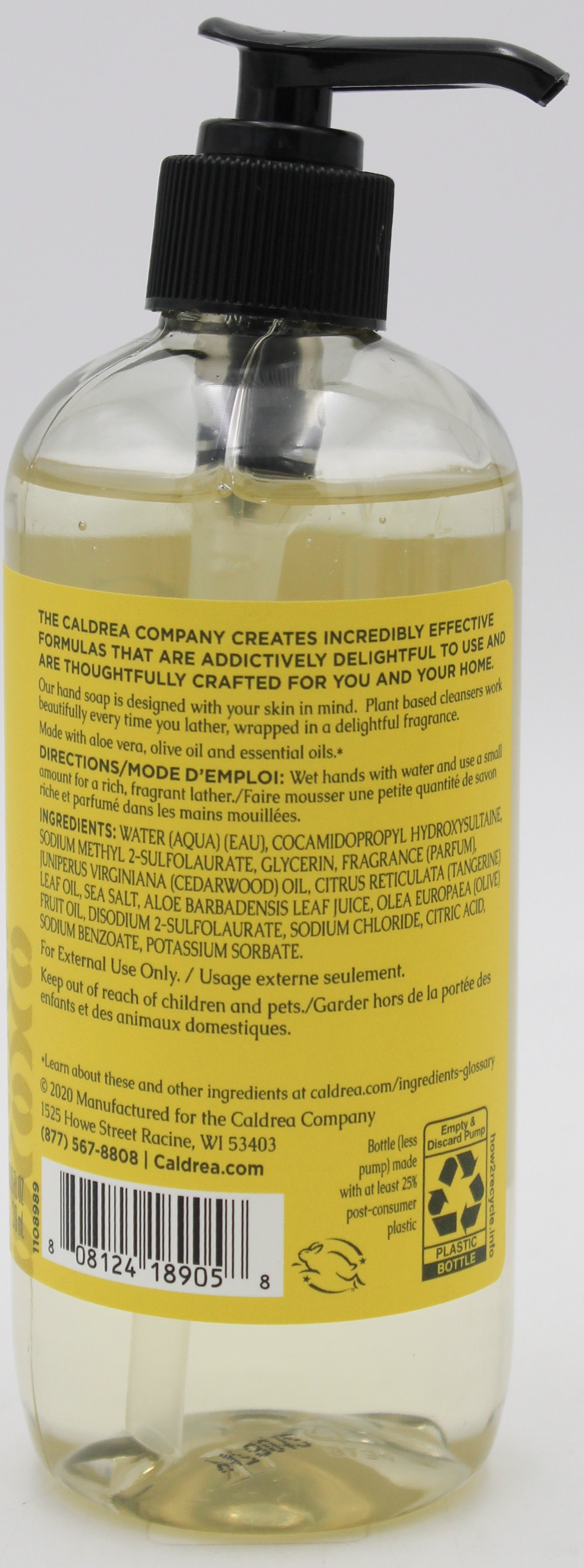 CALDREA HAND SOAP SEA SALT NEROLI 10.8oz