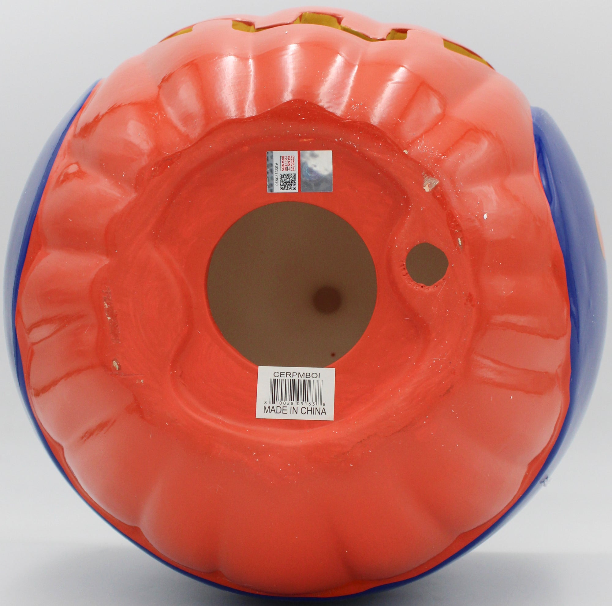 OFFICIALLY LICENCED BOISE STATE BRONCOS CERAMIC PUMPKIN HELMET 10"