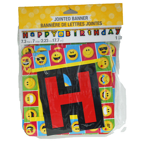 HAPPY BIRTHDAY BANNER 1CT-SHOW YOUR EMOJIONS