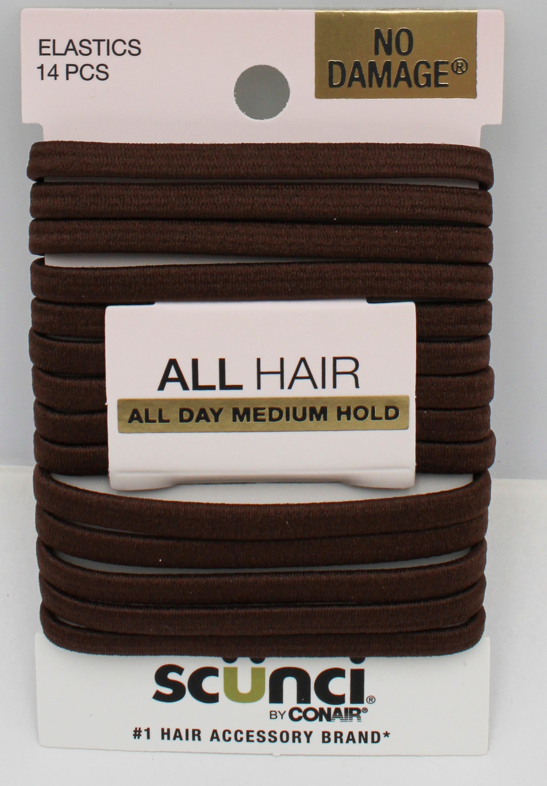 CONAIR HAIR ELASTICS BROWN 14ct NI