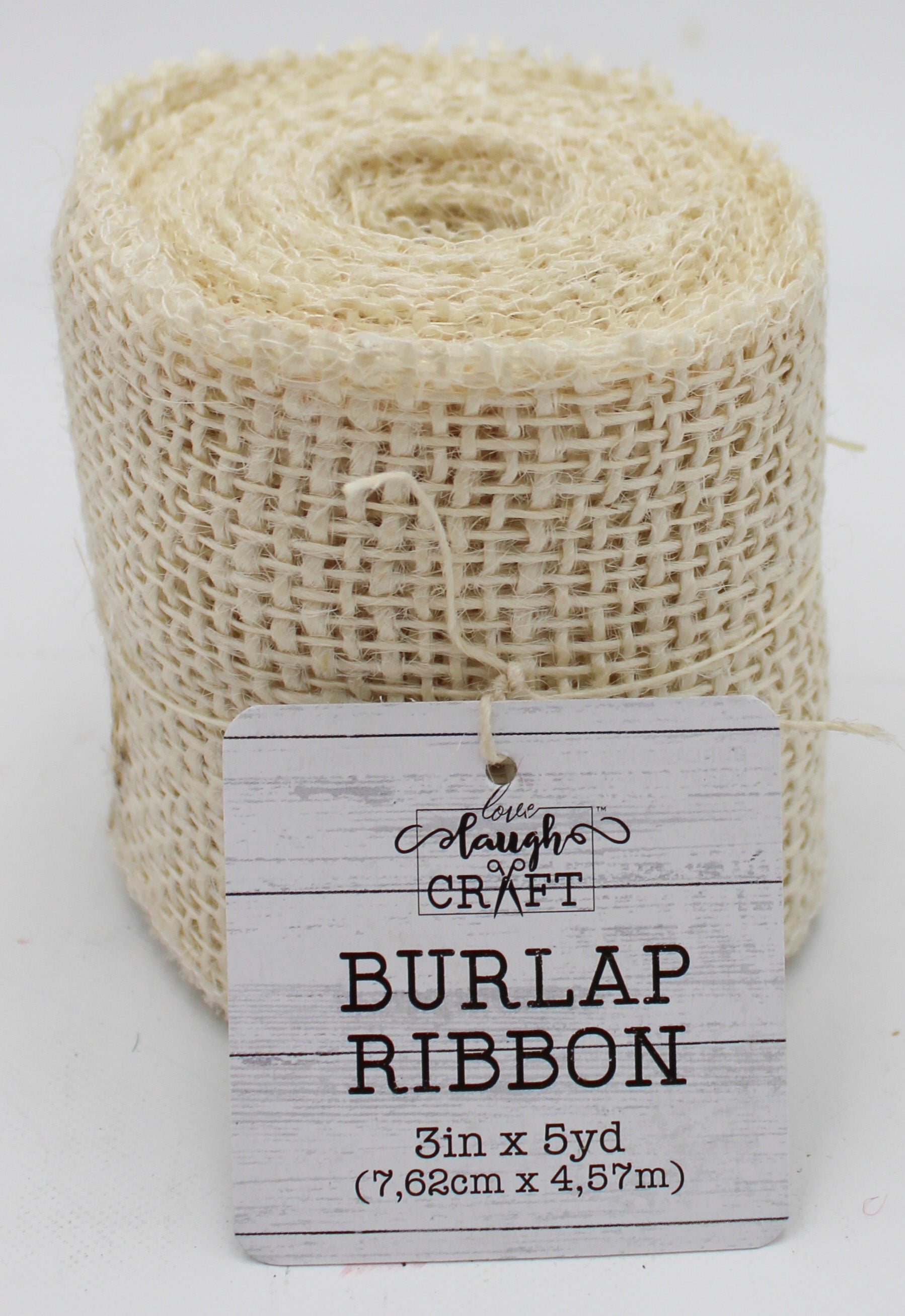 Burlap Ribbon White 3in x 5yd – Wholesale Roll
