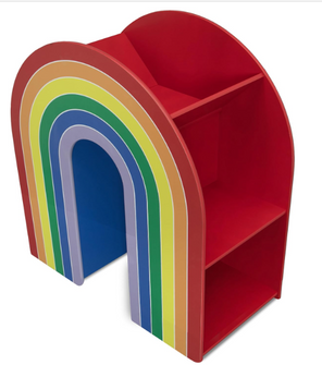 DELTA CHILDREN RAINBOW WOOD BOOKCASE 15.75"D x 31.5"W x 35.5"H