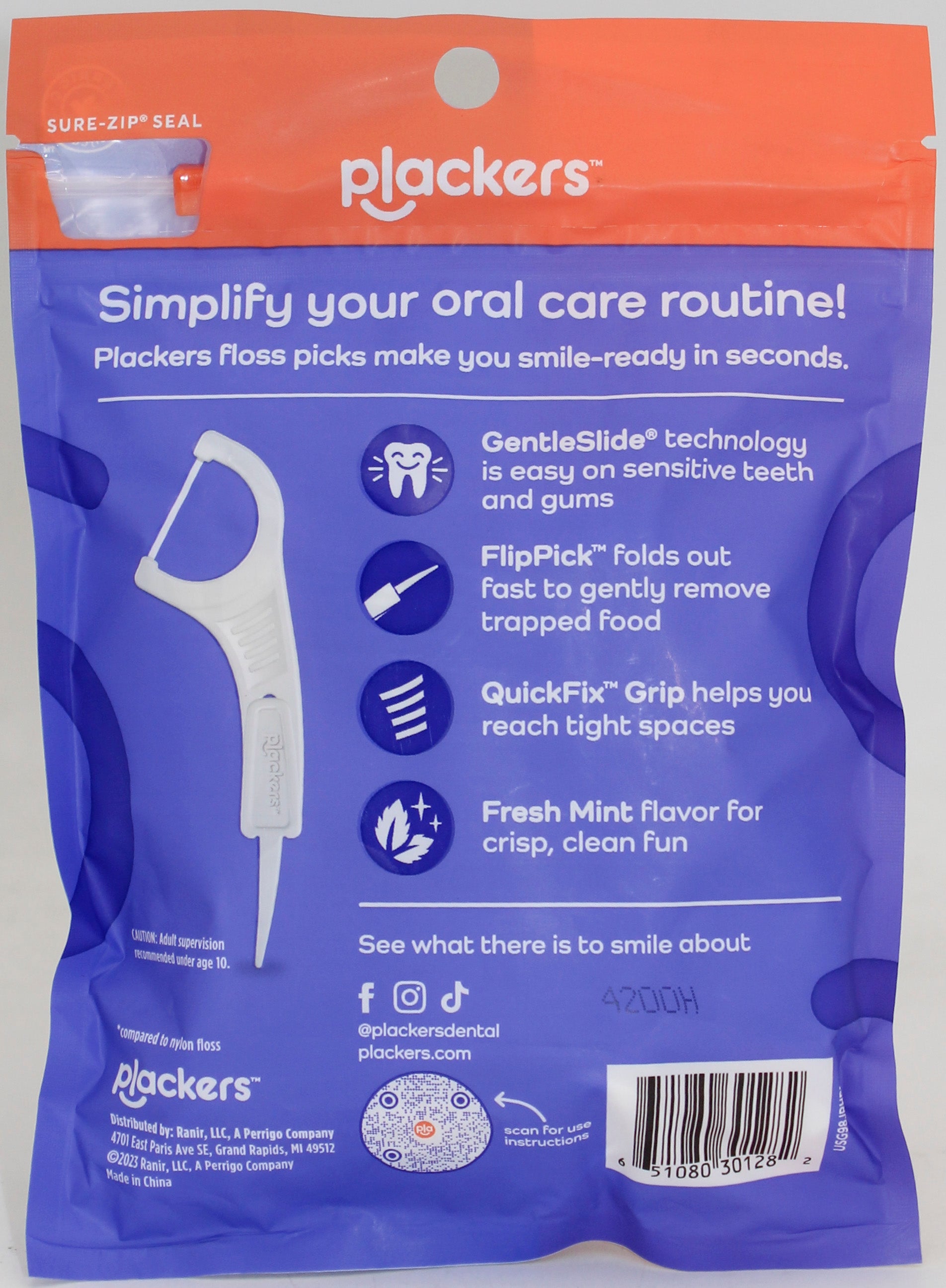 PLACKER'S GENTLE LINE FLOSS PICKS 75CT NI