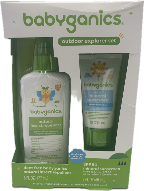 BABYGANICS SUNSCREEN LOTION SPF50 2oz BUG SPRAY 6oz SET US  EXP 12/2025