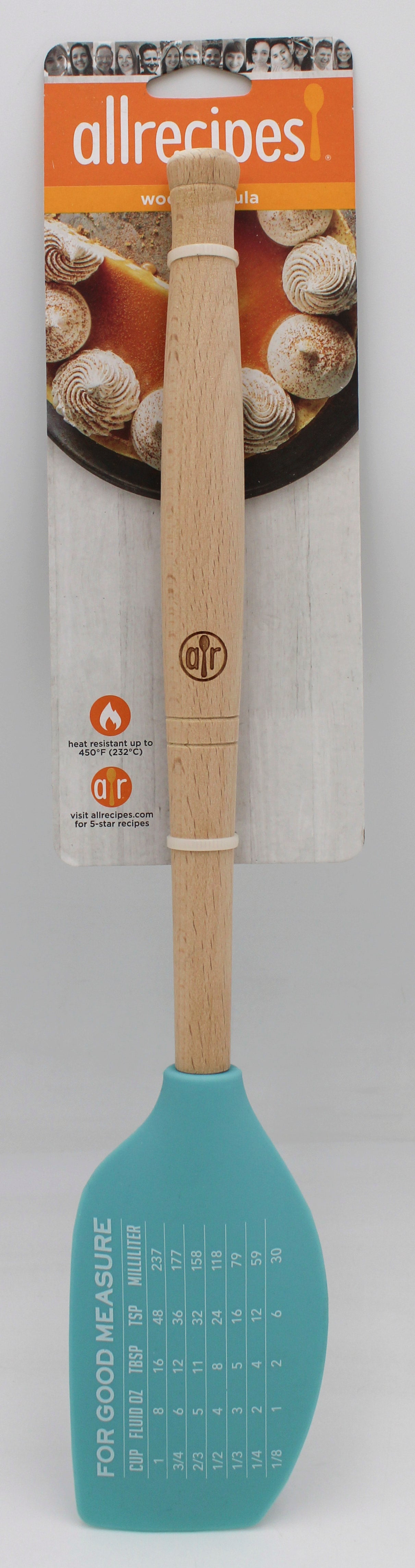 ALL RECIPES BEECHWOOD HANDLE SILICONE HEAD SPATULA NI