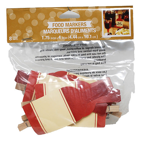 SIP SIP HOORAY Food Markers 8ct 1.75in x 4in Pack