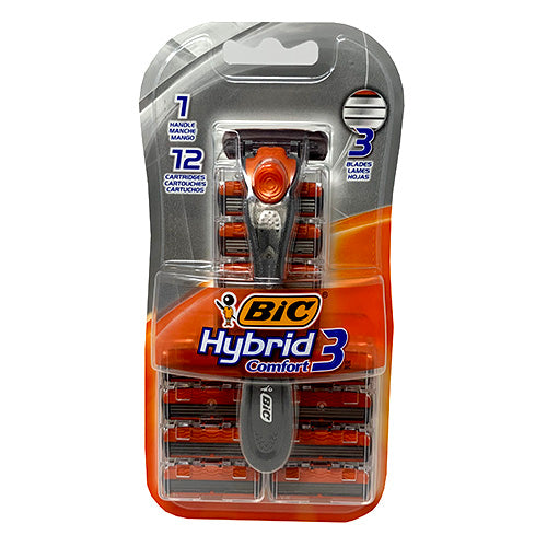 BIC HYBRID MENS SHAVR W/12 CRTRDGES
