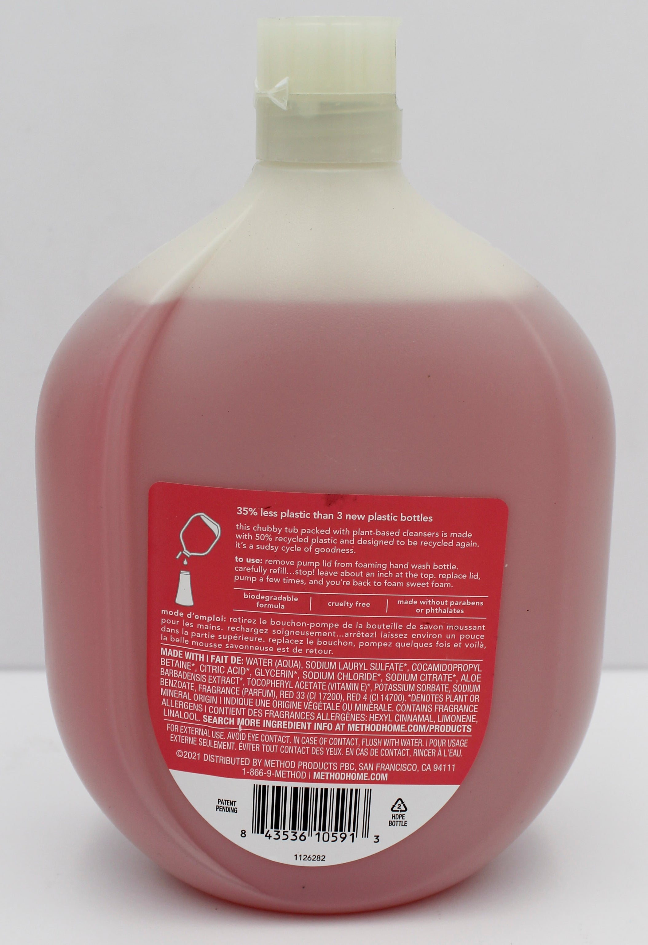METHOD FOAMING HAND WASH PINK GRAPEFRUIT REFILL 28floz US