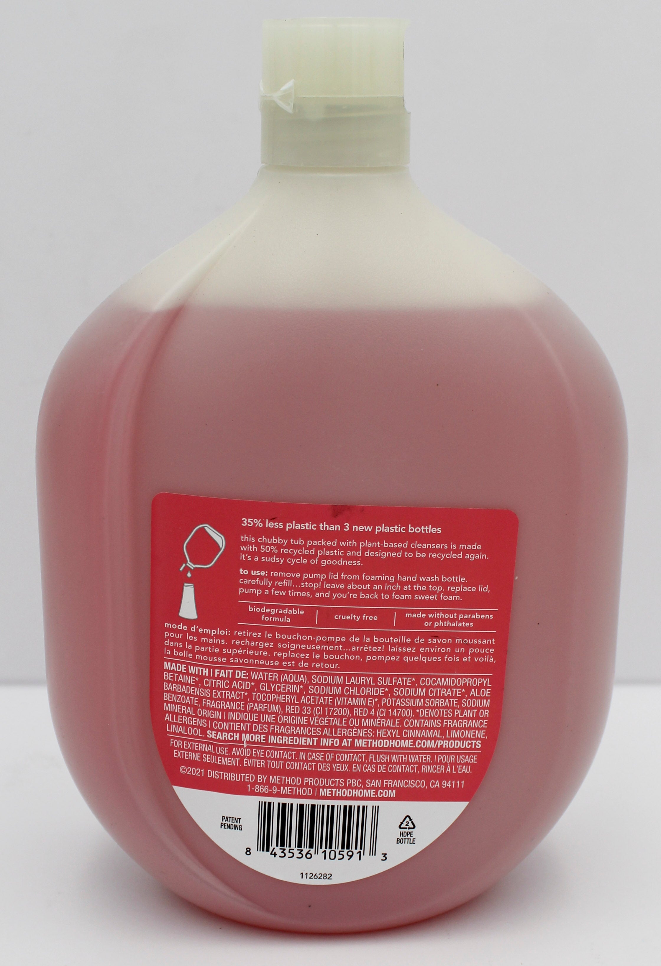 METHOD FOAMING HAND WASH PINK GRAPEFRUIT REFILL 28floz US
