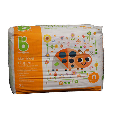 BABYGANICS NEWBORN DIAPERS 32CT US