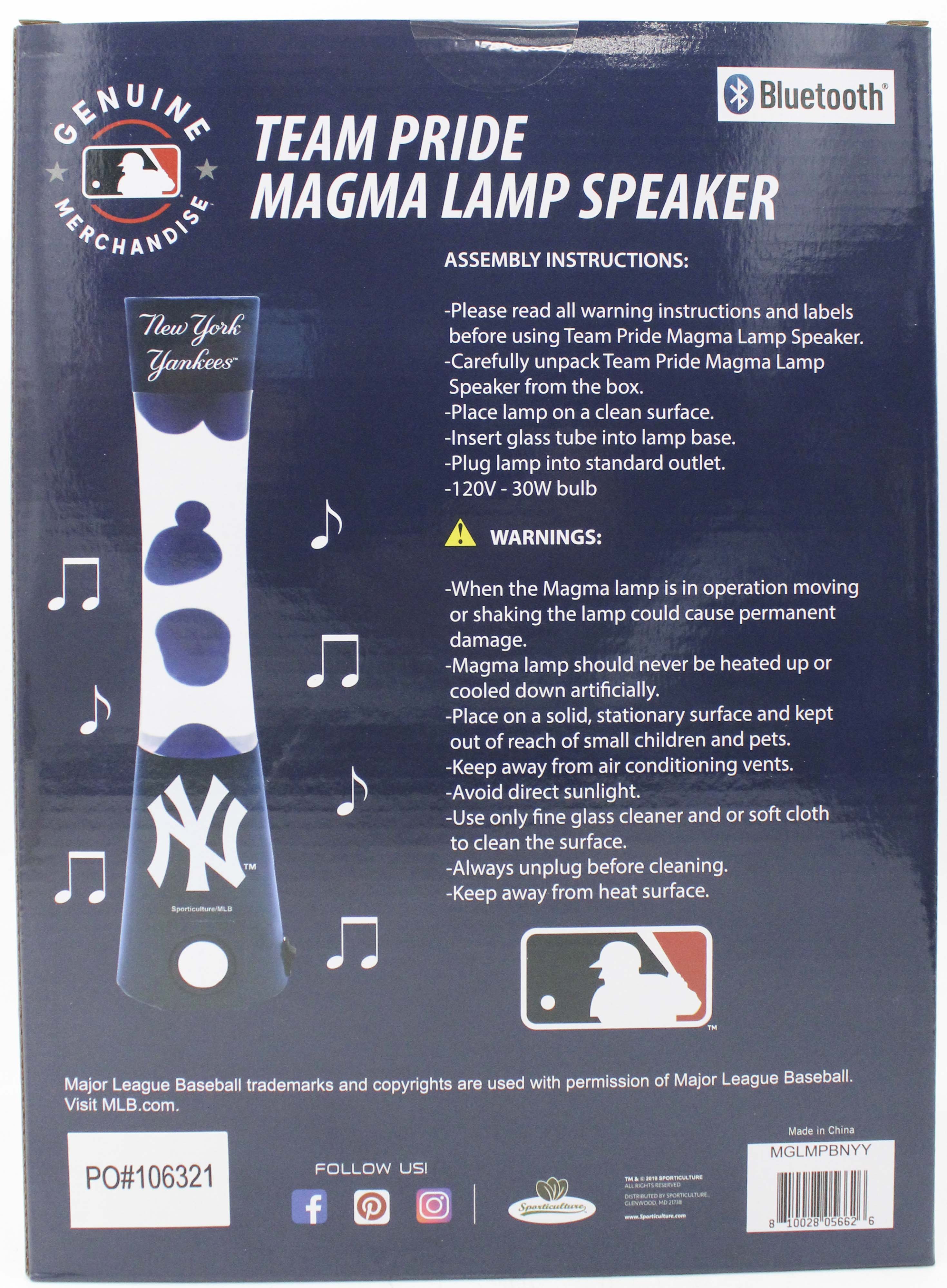 MLB NEW YORK YANKEES LAVA LAMP SPEAKER 16.5"
