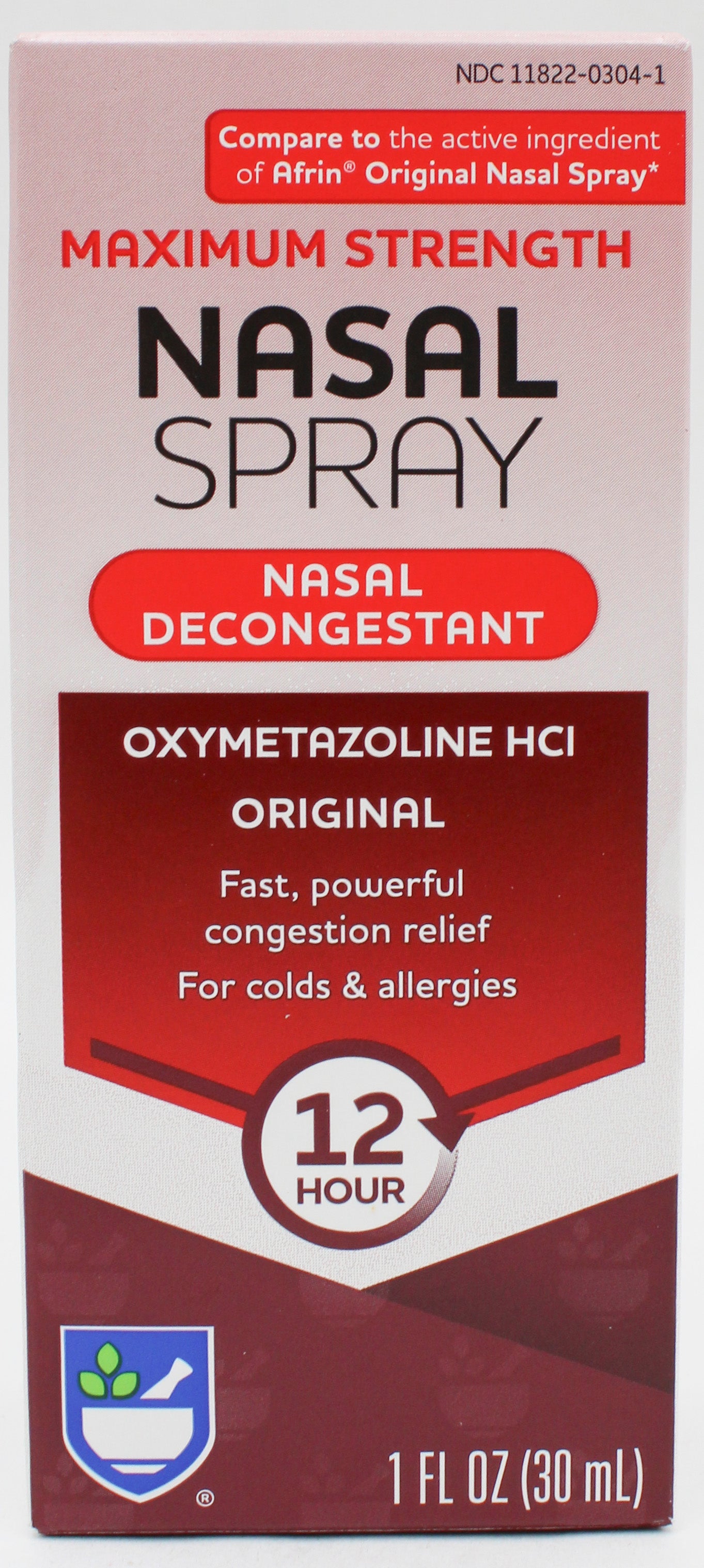 RITE AID 12HR MAXIMUM STRENGTH NASAL RELIEF SPRAY 1oz EXP 11/30/2027 COMPARES TO Afrin