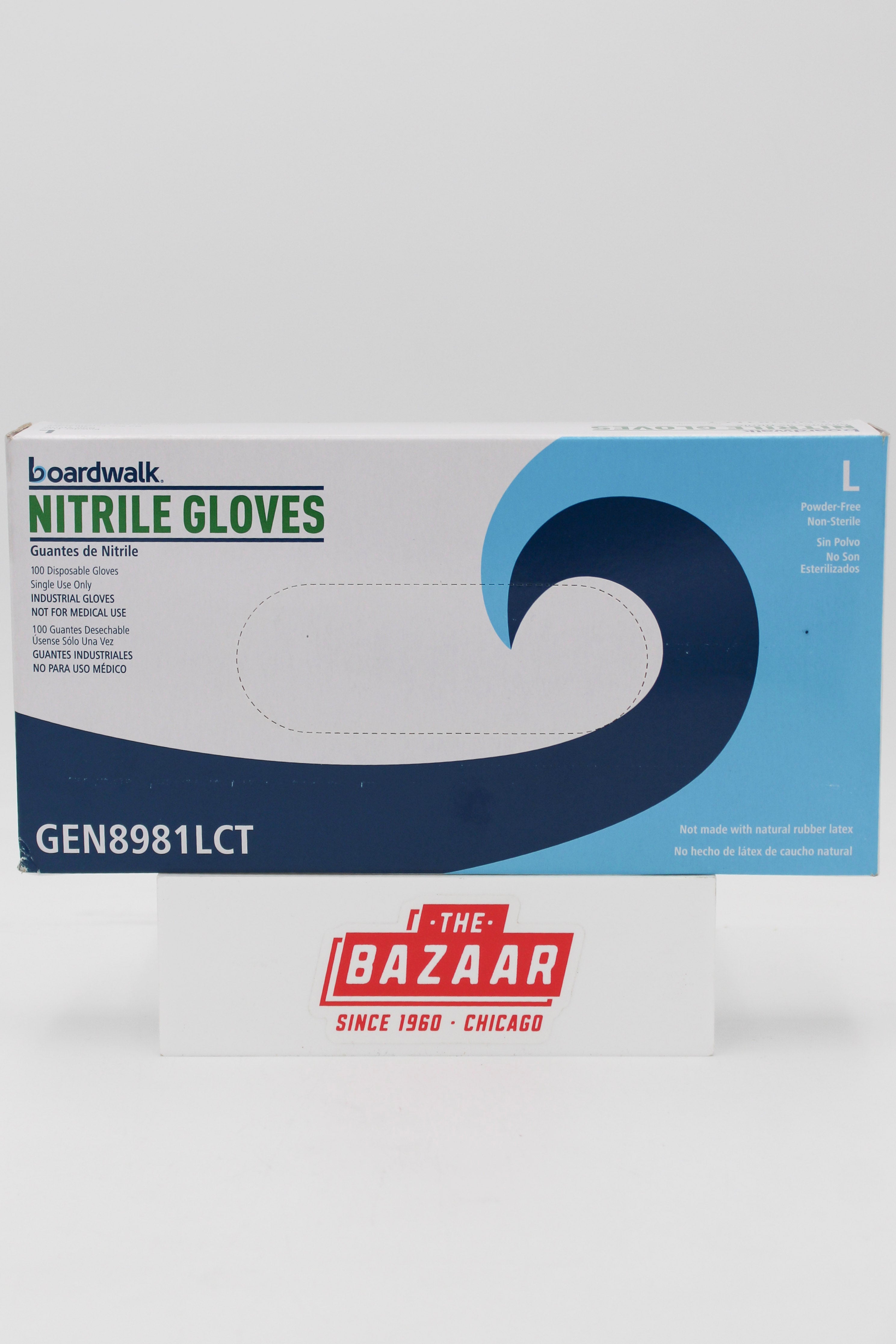 INDUSTRIAL NITRILE GLOVES SIZE L 100ct NI
