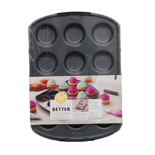 WILTON BAKE IT BETTER CUPCAKE PAN WITH LID 12CUP
