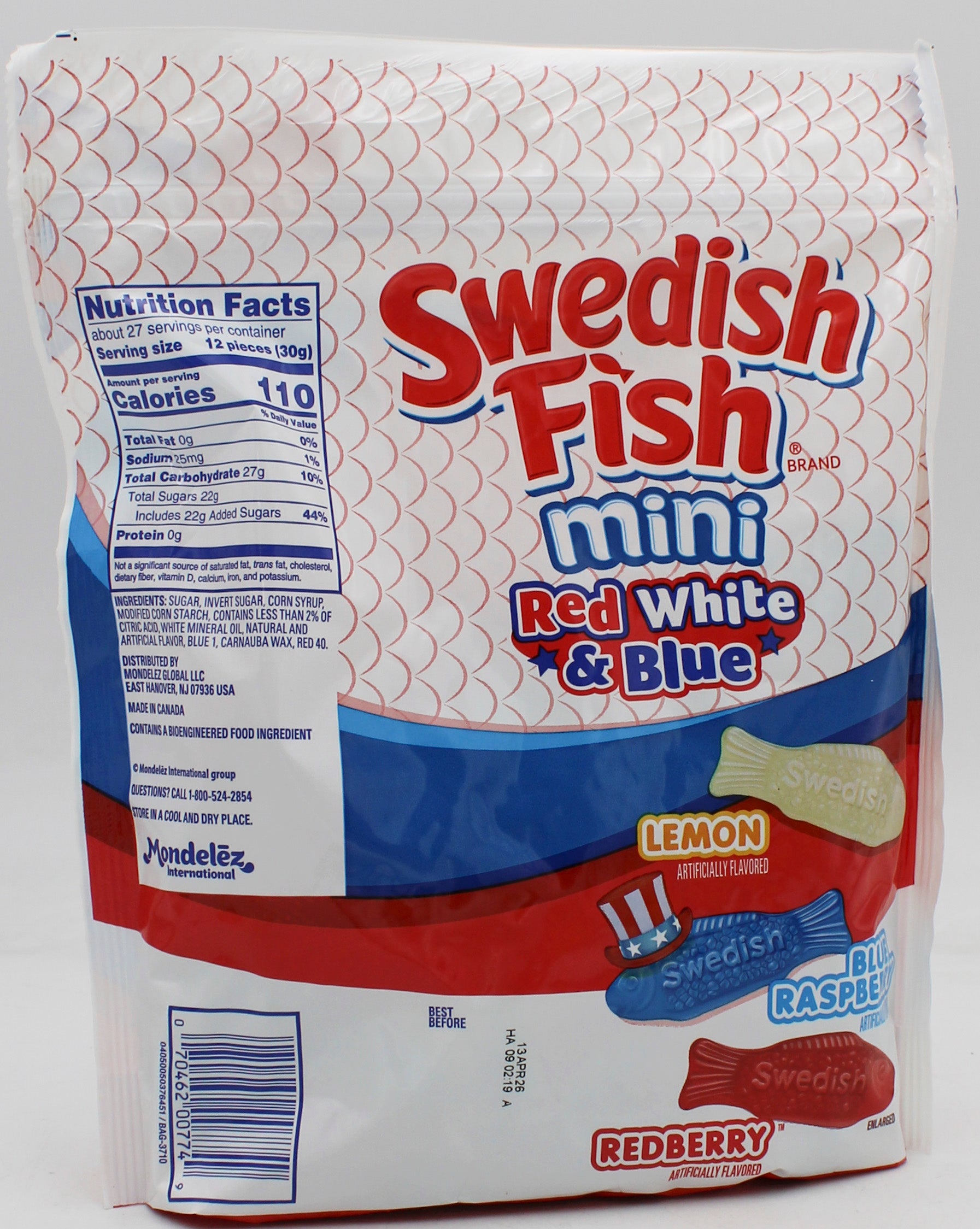 1.8 lb SWEDISH FISH RED WHITE & BLUE  BB 4/13/26