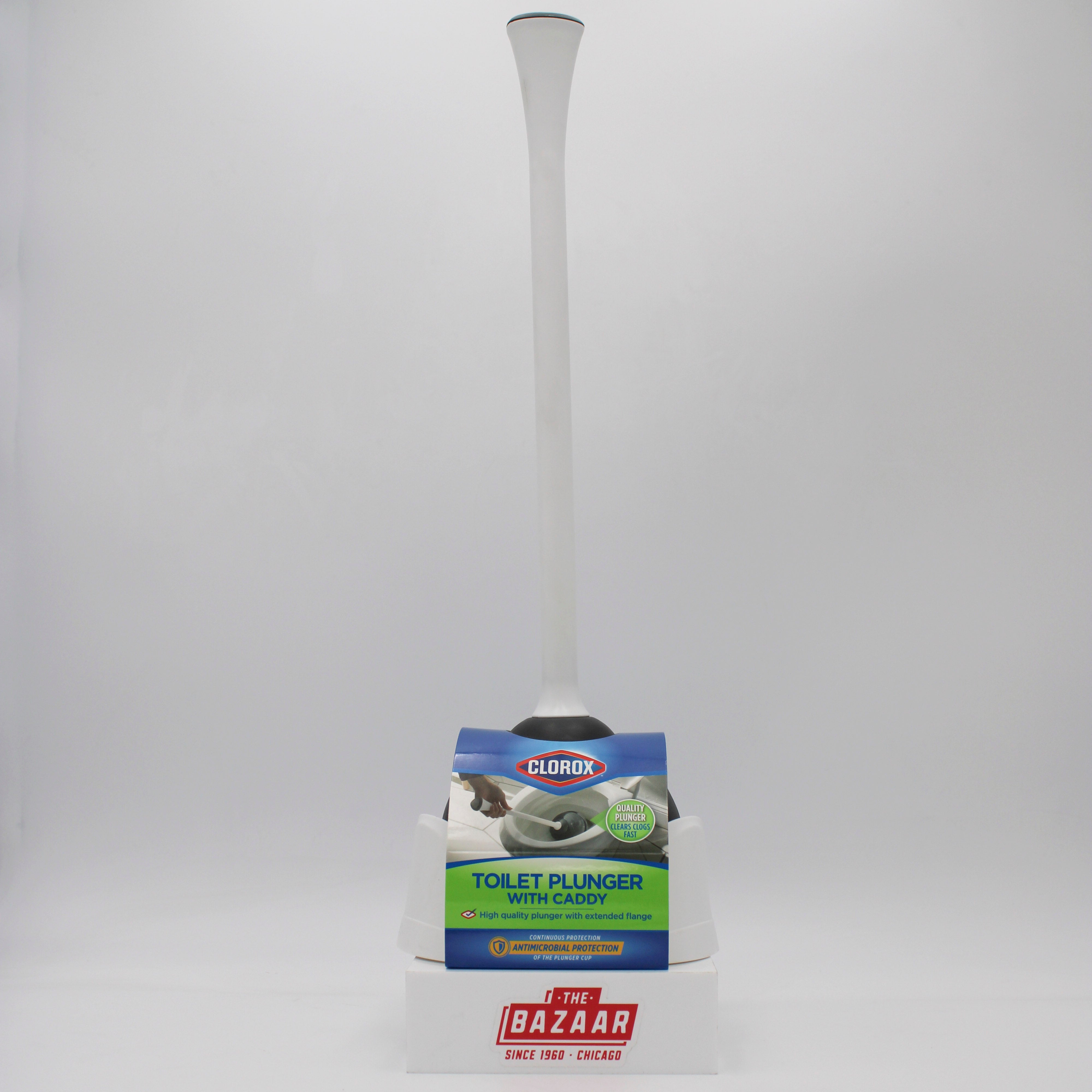 CLOROX TOILET PLUNGER W/CADDY