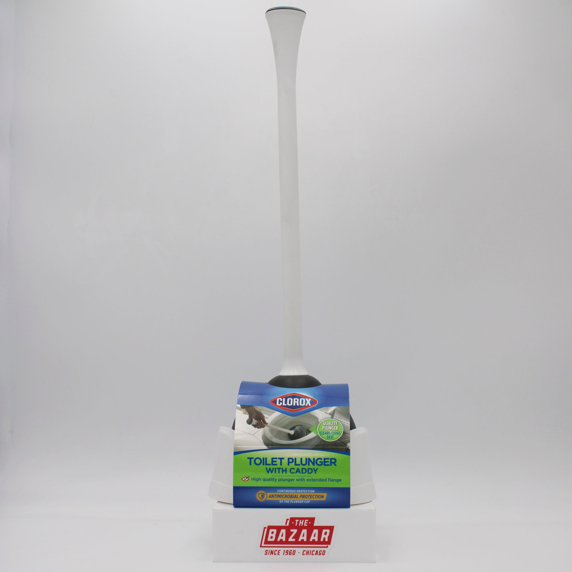 CLOROX TOILET PLUNGER W/CADDY