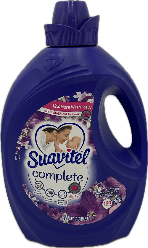 Suavitel Complete Liquid Fabric Softener — Soothing Lavender 100 fl oz product package