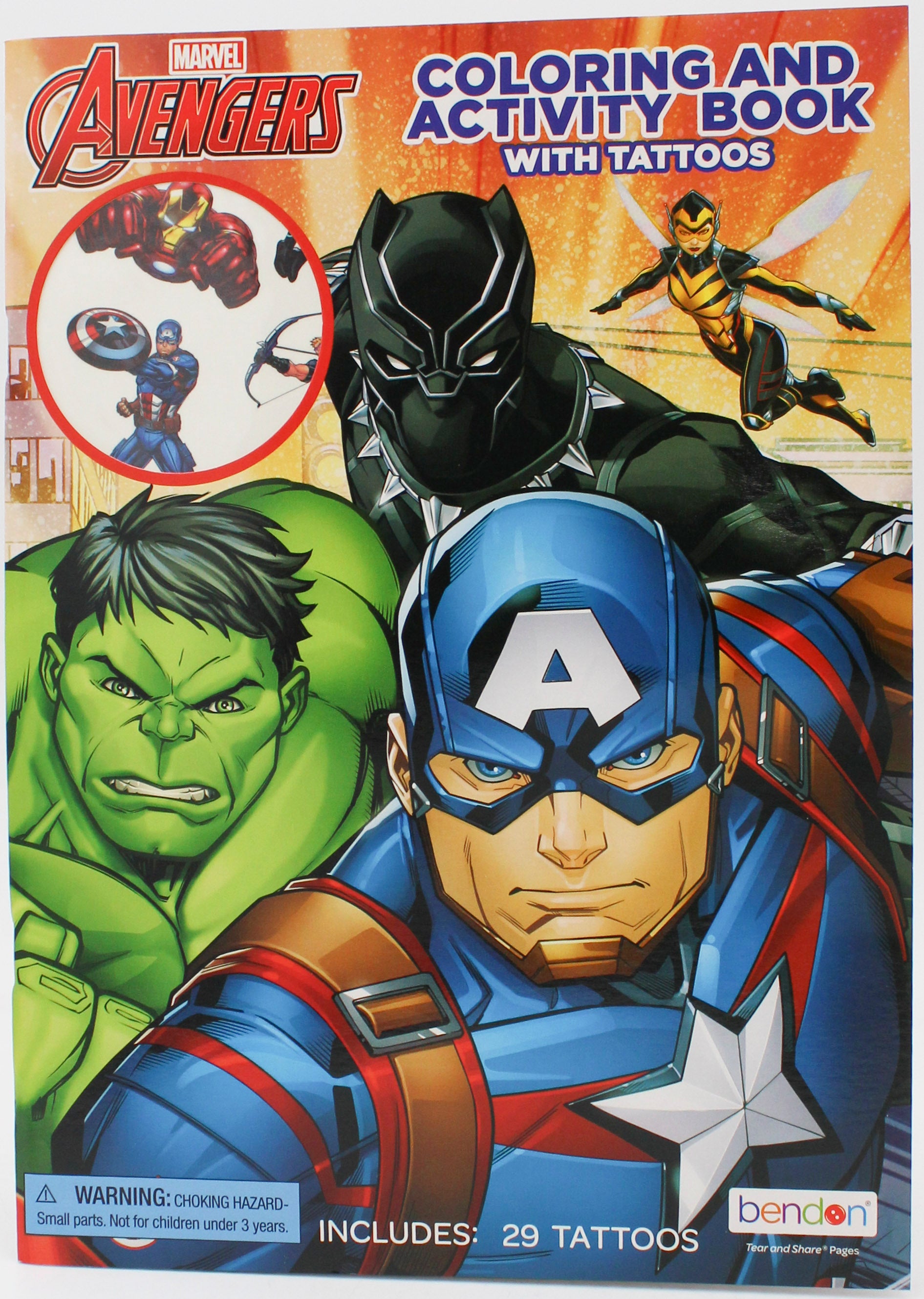 BENDON AVENGERS ACTIVITY AND COLORING  BOOK W/TATTOOS PP$4.99-