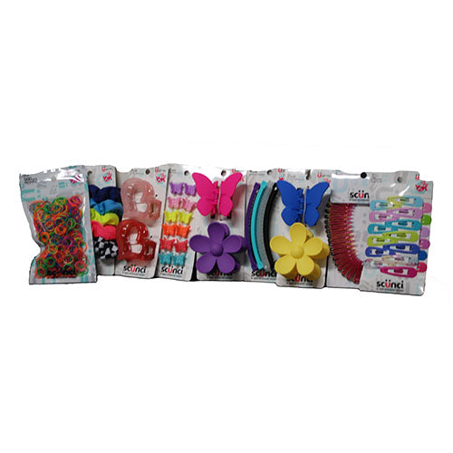 CONAIR SCUNCI HAIR ACCESSORY ASSORTED DISPLAY 27PC NI