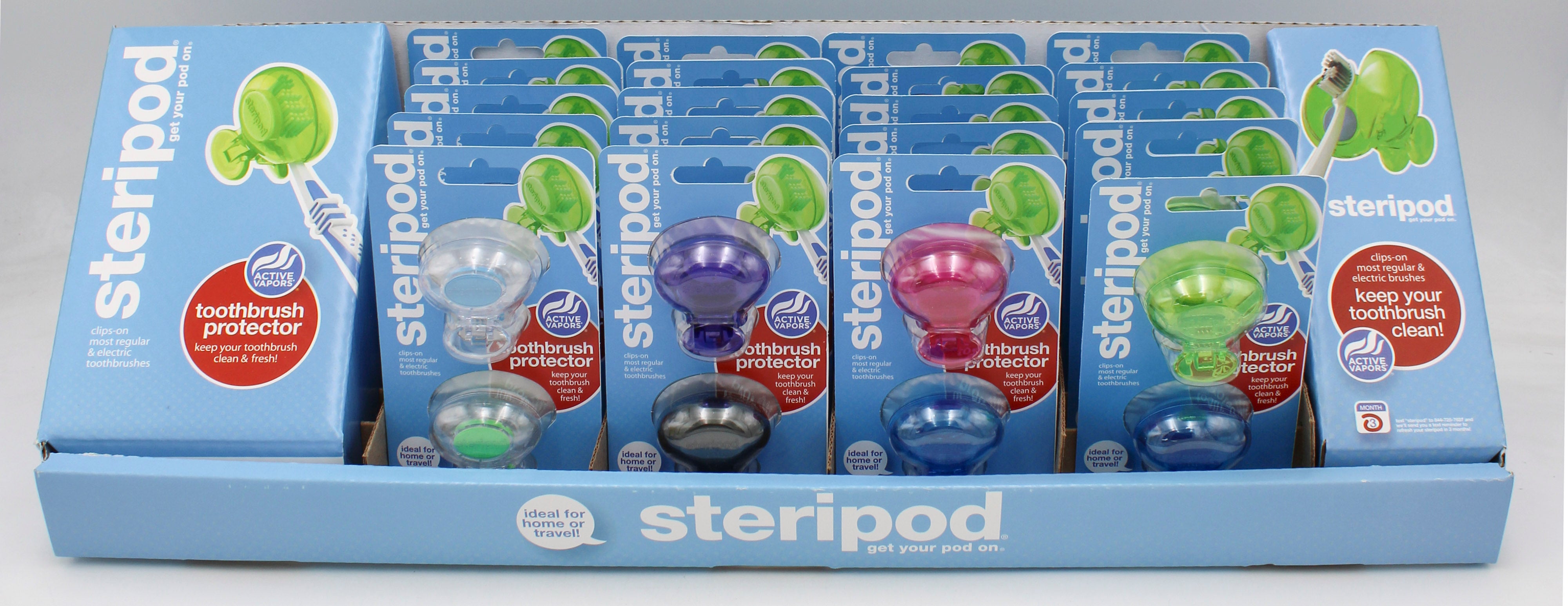 STERIPOD TOOTHBRUSH COVERS 2ct PDQ DISPLAY NI
