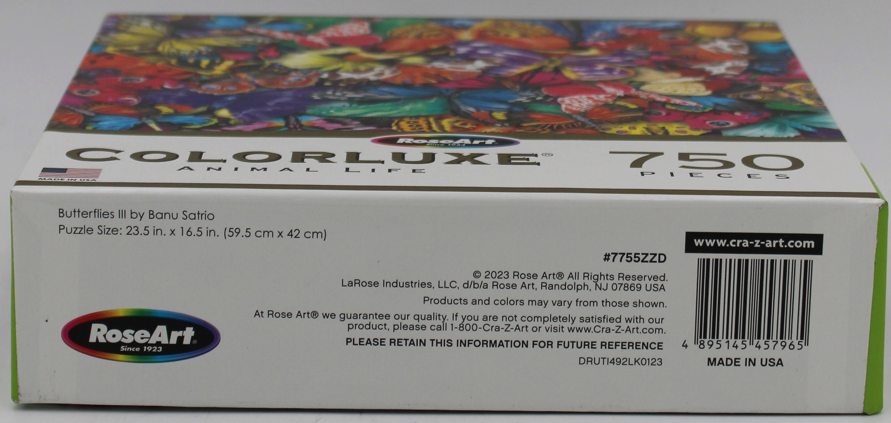 CRA-Z-ART COLORLUXE PUZZLE BUTTERFLIES 750PC