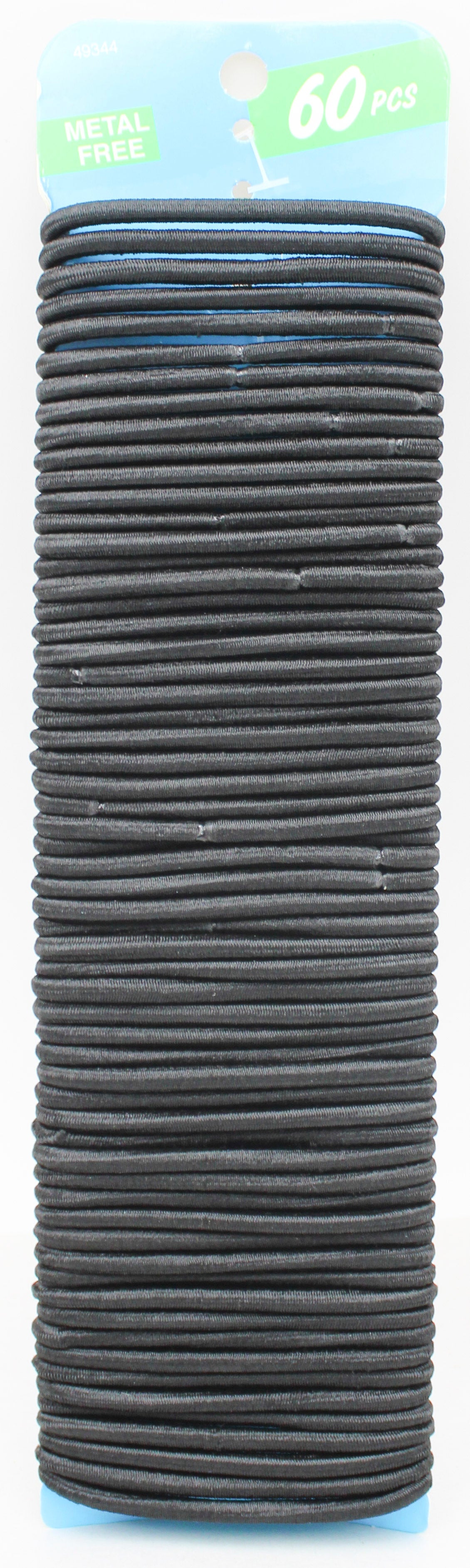 Conair Hair Elastics Black 60ct Wholesale Pack