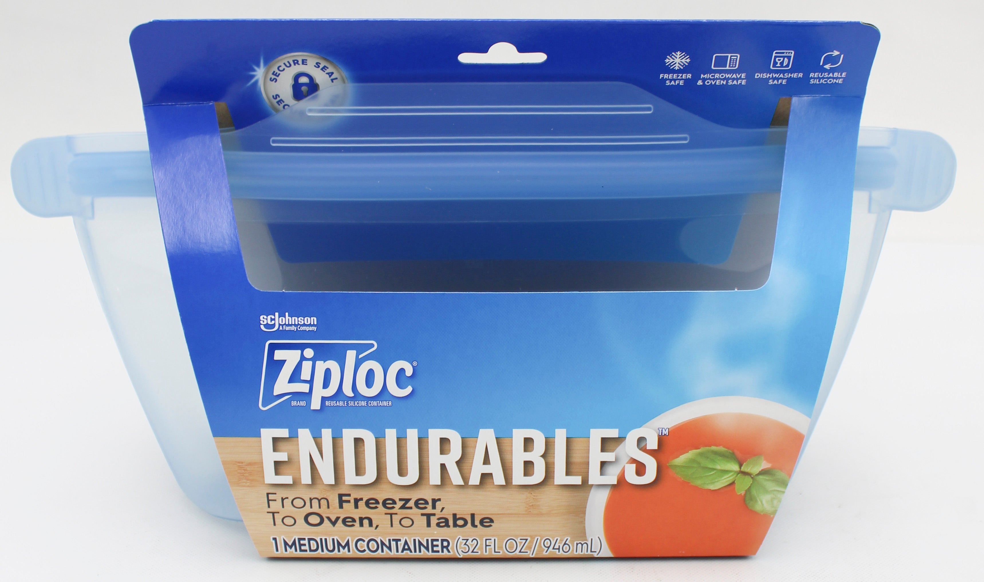 ZIPLOC ENDURABLES MEDIUM CONTAINER 4 CUPS/32oz US