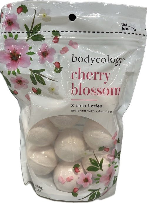SP BODYCOLOGY CHERRY BLOSSOM 8 BATH FIZZIES 2.1oz NI