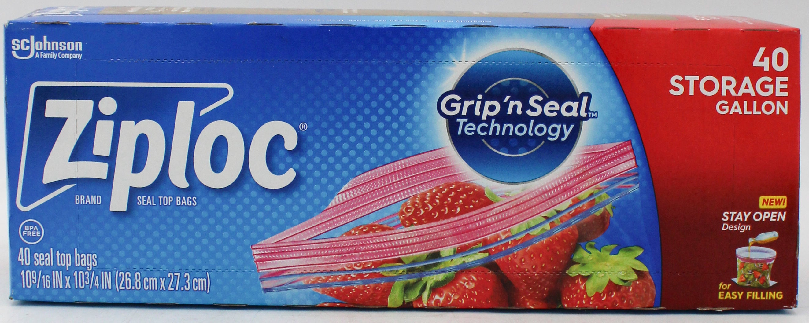 SP ZIPLC  STG GLLN BAG 40ct IMPECT